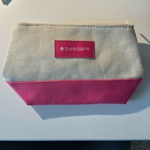 Pure Barre branded pink canvas bag